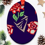 Terminator Roses Oval Ornament (Two Sides)