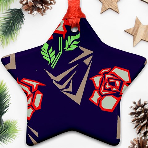 Terminator Roses Star Ornament (Two Sides) from ArtsNow.com Back