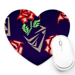 Terminator Roses Heart Mousepad
