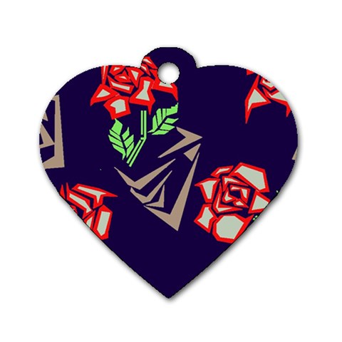 Terminator Roses Dog Tag Heart (One Side) from ArtsNow.com Front