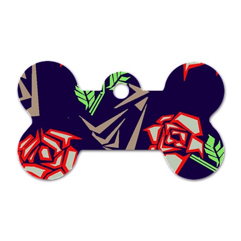 Terminator Roses Dog Tag Bone (Two Sides) from ArtsNow.com Front