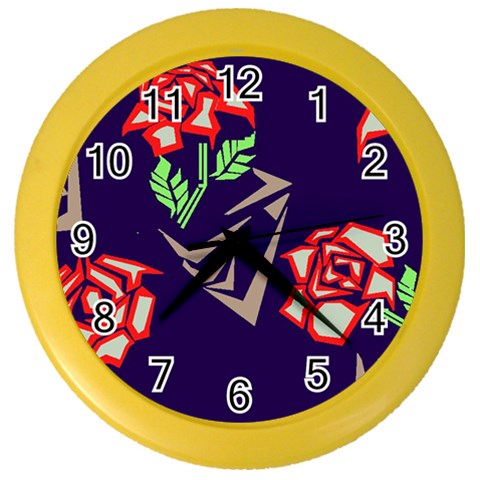 Terminator Roses Color Wall Clock from ArtsNow.com Front