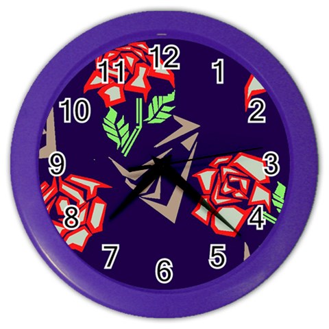 Terminator Roses Color Wall Clock from ArtsNow.com Front