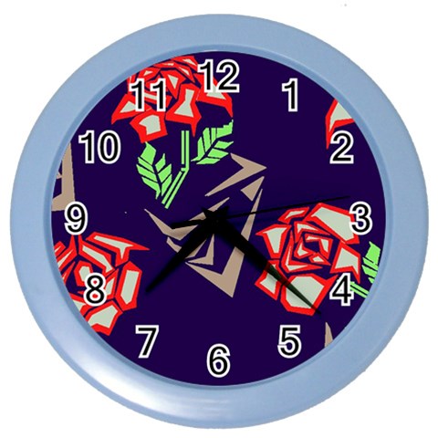 Terminator Roses Color Wall Clock from ArtsNow.com Front