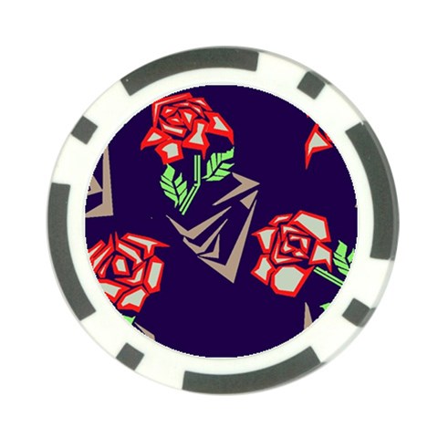 Terminator Roses Poker Chip Card Guard from ArtsNow.com Front