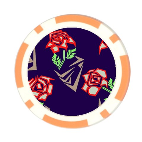 Terminator Roses Poker Chip Card Guard from ArtsNow.com Front