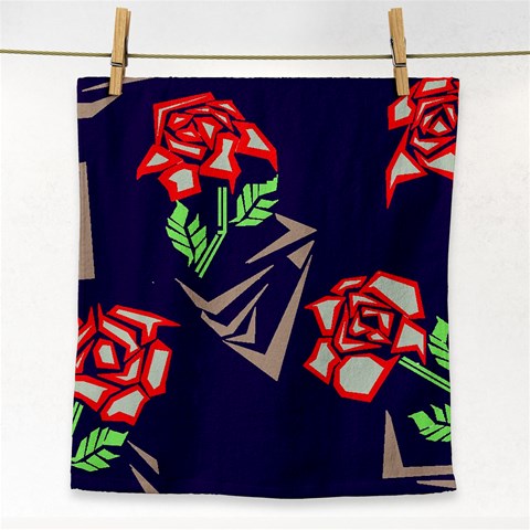 Terminator Roses Face Towel from ArtsNow.com Front