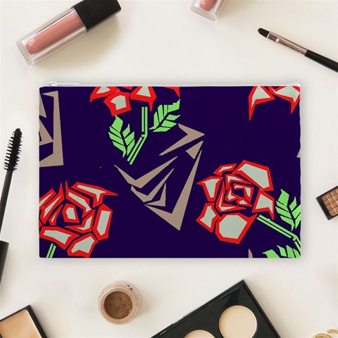 Terminator Roses Cosmetic Bag (Large) from ArtsNow.com Front