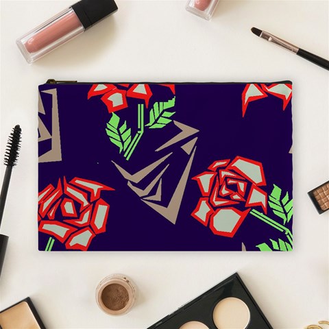 Terminator Roses Cosmetic Bag (Large) from ArtsNow.com Front