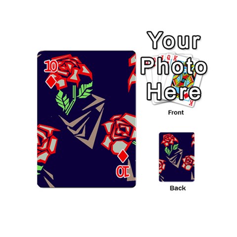 Terminator Roses Playing Cards 54 (Mini) from ArtsNow.com Front - Diamond10