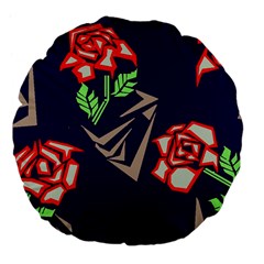 Terminator Roses Large 18  Premium Flano Round Cushion  from ArtsNow.com Back
