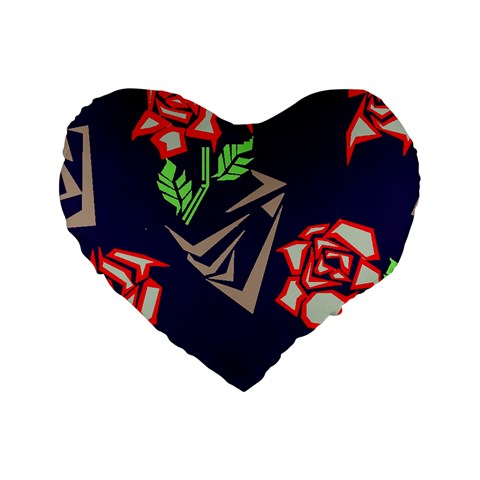 Terminator Roses Standard 16  Premium Flano Heart Shape Cushion  from ArtsNow.com Front