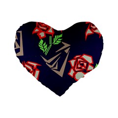 Terminator Roses Standard 16  Premium Flano Heart Shape Cushion  from ArtsNow.com Front