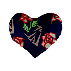 Terminator Roses Standard 16  Premium Flano Heart Shape Cushion  from ArtsNow.com Back