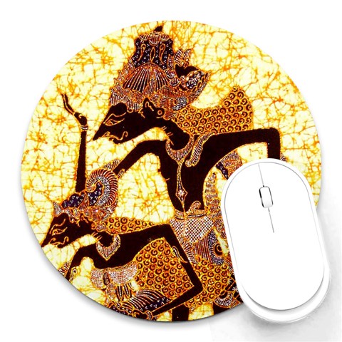 Wayang Round Mousepad from ArtsNow.com Front