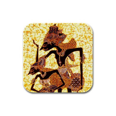 Wayang Rubber Square Coaster (4 pack) from ArtsNow.com Front