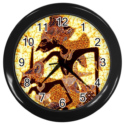 Wayang Wall Clock (Black) from ArtsNow.com Front