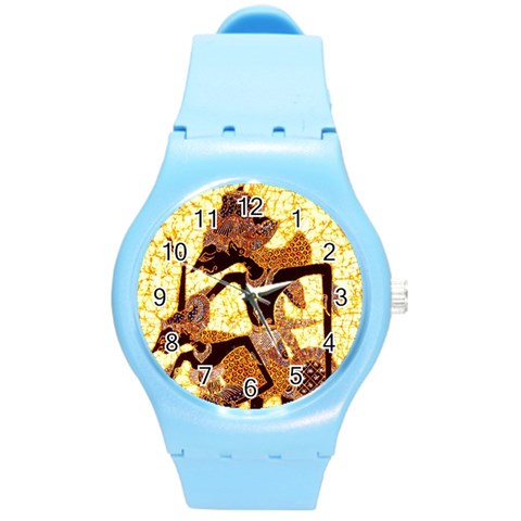 Wayang Round Plastic Sport Watch (M) from ArtsNow.com Front