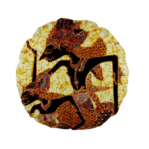 Wayang Standard 15  Premium Round Cushion  from ArtsNow.com Front
