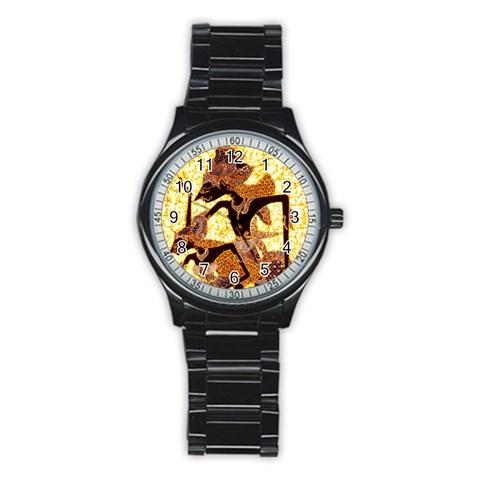 Wayang Stainless Steel Round Watch from ArtsNow.com Front