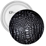 Black Alligator Leather Pattern 3  Button