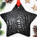Black Alligator Leather Pattern Ornament (Star)