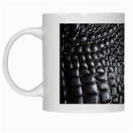 Black Alligator Leather Pattern White Mug