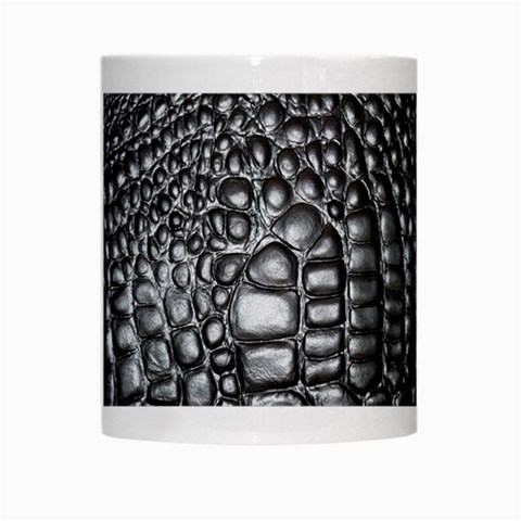 Black Alligator Leather Pattern White Mug from ArtsNow.com Center