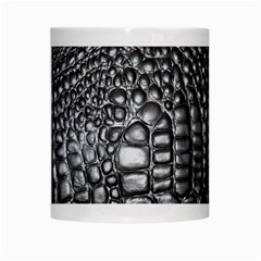 Black Alligator Leather Pattern White Mug from ArtsNow.com Center