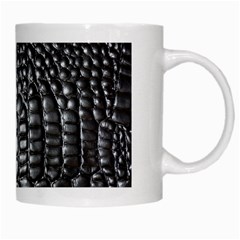 Black Alligator Leather Pattern White Mug from ArtsNow.com Right