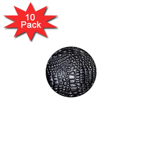 Black Alligator Leather Pattern 1  Mini Magnet (10 pack)  from ArtsNow.com Front