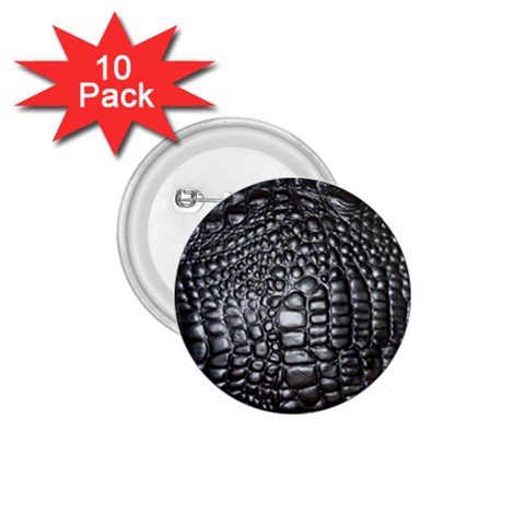 Black Alligator Leather Pattern 1.75  Button (10 pack)  from ArtsNow.com Front
