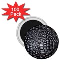 Black Alligator Leather Pattern 1.75  Magnet (100 pack) 