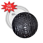 Black Alligator Leather Pattern 2.25  Button (100 pack)