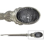 Black Alligator Leather Pattern Letter Opener