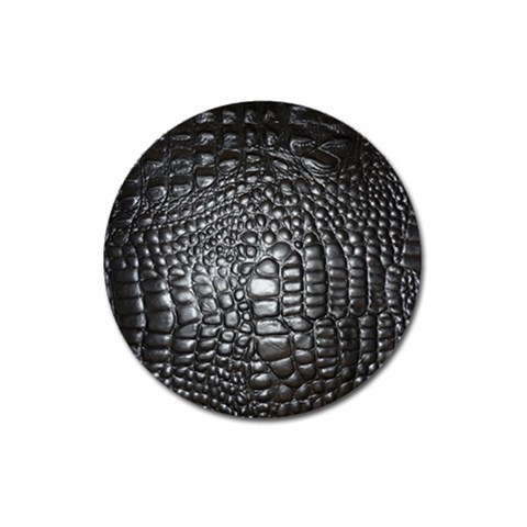 Black Alligator Leather Pattern Magnet 3  (Round) from ArtsNow.com Front