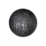 Black Alligator Leather Pattern Magnet 3  (Round)