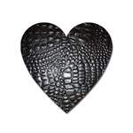 Black Alligator Leather Pattern Magnet (Heart)