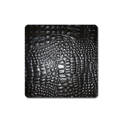 Black Alligator Leather Pattern Magnet (Square) from ArtsNow.com Front