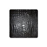 Black Alligator Leather Pattern Magnet (Square)