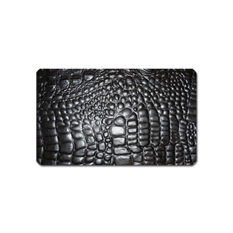 Black Alligator Leather Pattern Magnet (Name Card) from ArtsNow.com Front
