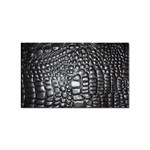 Black Alligator Leather Pattern Sticker Rectangular (10 pack)