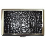 Black Alligator Leather Pattern Cigarette Money Case