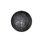 Black Alligator Leather Pattern Golf Ball Marker