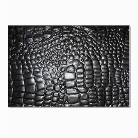 Black Alligator Leather Pattern Postcard 4 x 6  (Pkg of 10) from ArtsNow.com Front