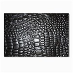 Black Alligator Leather Pattern Postcard 5  x 7 