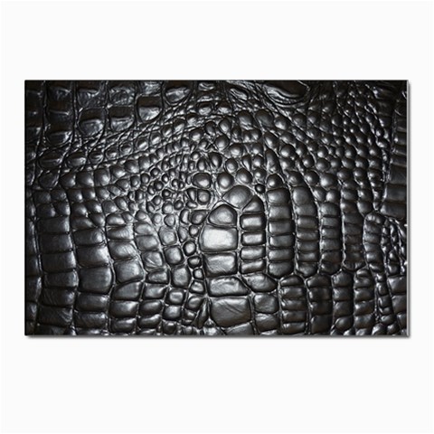 Black Alligator Leather Pattern Postcards 5  x 7  (Pkg of 10) from ArtsNow.com Front