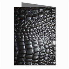 Black Alligator Leather Pattern Greeting Cards (Pkg of 8) from ArtsNow.com Right