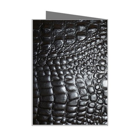 Black Alligator Leather Pattern Mini Greeting Card from ArtsNow.com Right