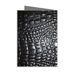Black Alligator Leather Pattern Mini Greeting Card from ArtsNow.com Right
